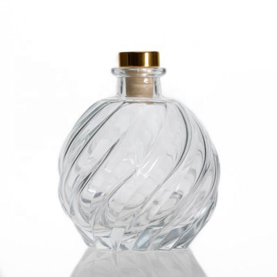 Home Aroma Reed Engraving Bottle Pineapple Shape 250ml Clear Diffuser Glass Bottle