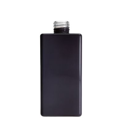 350ml Square Glass Reed Diffuser Bottle with Aluminum Cap Painting Black