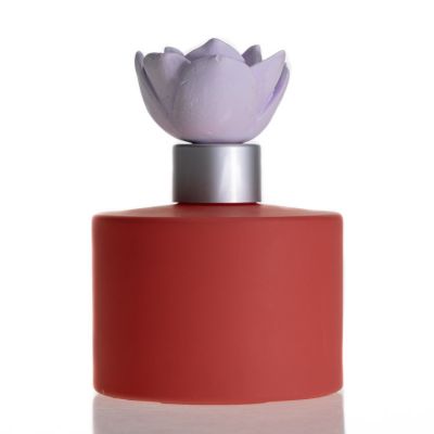 Air Fresh Matte Red Fragrance Bottle Perfume Empty Cylinder 200ml Aroma Diffuser Bottle