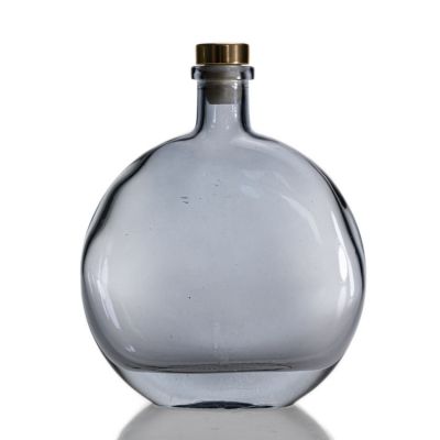 Supplier Translucent Gray Empty Bottle Reed Diffuser Aroma Oil Bottle With Stopper