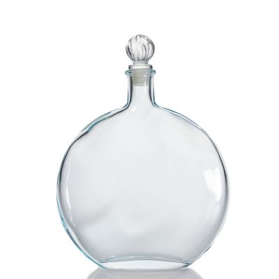 Wholesale Translucent Green Glass 500ml Big Reed Diffuser Bottle For Vase Decoration