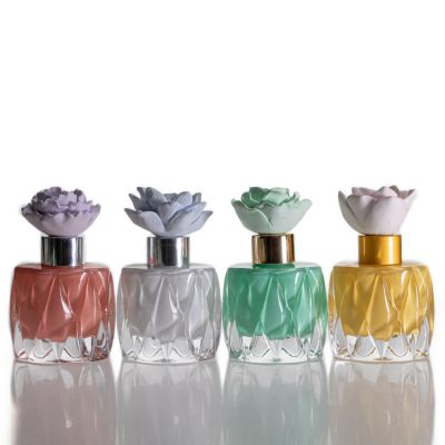 Unique Colored Diffuser Bottle 100ml Internal Spray Air Aroma Diffuser Glass Bottle For Home Decor