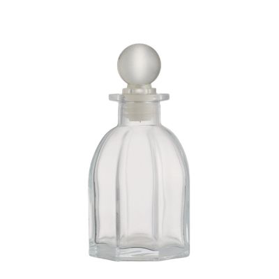 Fashion shape customized empty clear 150 ml diffuser glass bottle with sticks