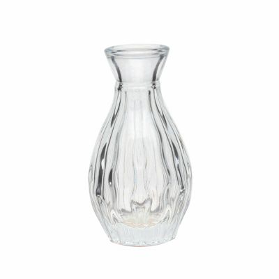 Cheap price unique shape clear glass 100 ml diffuser reed bottle with sticks