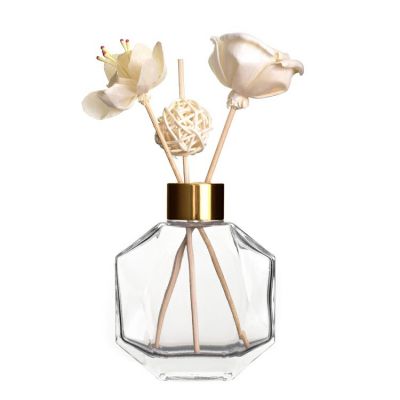 Cosmetic High Quality Room Luxury Big Crystal 100ml Fancy Empty Glass Aroma Wholesale Reed Diffuser Bottle