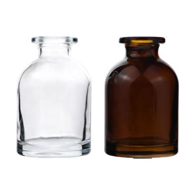 100ml 130ml 250ml Clear Amber Glass Aroma Reed Empty Diffuser Bottles Cylinder Shape