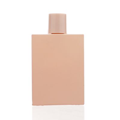 Empty 110ml square pink perfume glass bottle perfume bottles