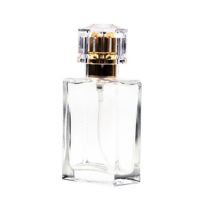 High Quality Clear 30ml Rectangle Perfume Glass Bottle