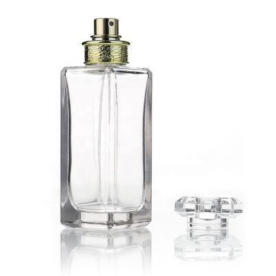 Saudi Arabia Luxury 60ml Perfume Glass Bottle Square Empty Perfume Bottles For Sale