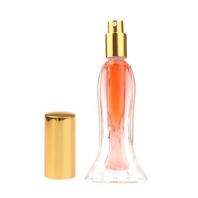 luxury 15ml mermaid fishtail shaped empty refill glass spray perfume bottles