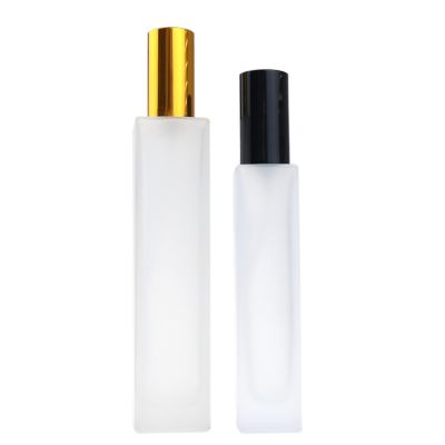 50ml 120ml square shape glass mist spray perfume bottle with silver aluminum cap