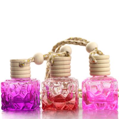 10ml Empty Car Hanging Air Freshener Perfume Glass Bottle with Metal Cap for Car Diffuser Use