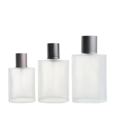 Wholesale 30ml 50ml 100ml frosted square empty glass perfume bottle
