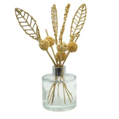 200ml aroma decorative glass reed diffuser bottle with metal cap