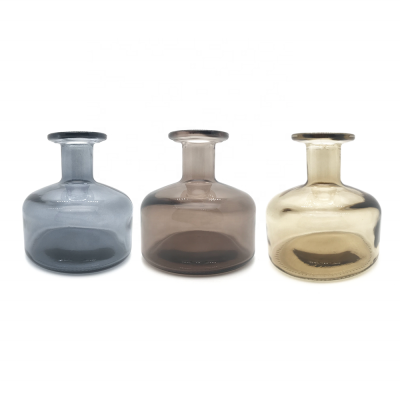 Hot sell 300ml Round Empty Aromatherapy Reed Diffuser Glass Bottle With Color