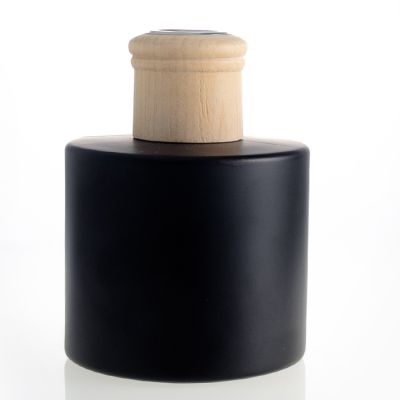 Black Round Aroma Oil Home Decor 200ml Empty Perfume Aroma Reed Diffuser Glass Bottle Aromatherapy Bottle