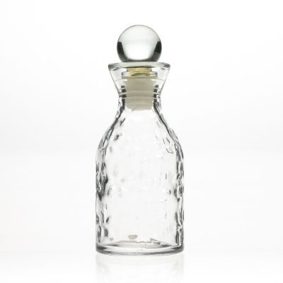 Unique Design Engraving Reed Flower Diffuser Bottle 100ml Empty Clear Fragrance Glass Bottles