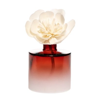 Rapid Delivery 200ml Red Round White Perfume Reed Diffuser Bottles Empty