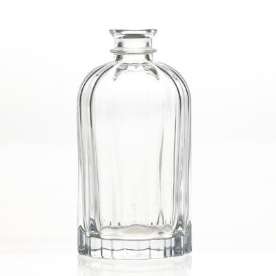 Classic Design 220ml Stripes Clear Aroma Diffuser Glass Bottles For Home Decoration