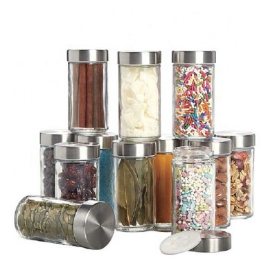 storage holders & racks kitchen tools 100ml Herb Condiment Glass Spice Bottle with Lid for SS LId