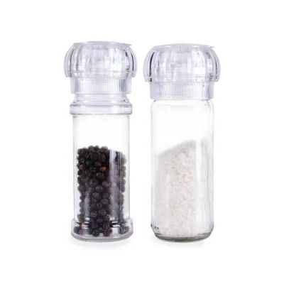 Wholesale 100ml Empty Clear Kitchen Manual Salt And Black Pepper Mills Grinder Set