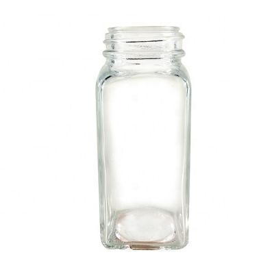 Unique 100ml Clear Glass Square Spice Grinders Jars With Airtight Cap