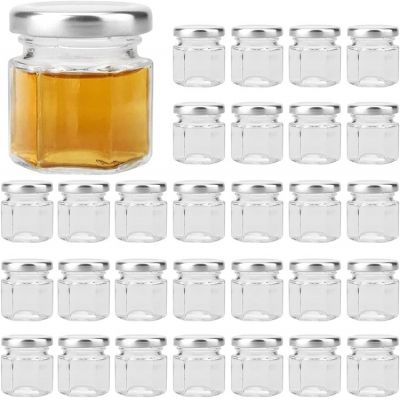 1.5 oz Glass Jars with Silver Lids, Mini Mason Jars for Gifts, Crafts, Wedding, Spice, ExtraTags String