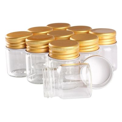 15ml 30*40mm Glass Bottles with Golden Aluminum Caps Glass Jars Glass Vials for Wedding Crafts Gift