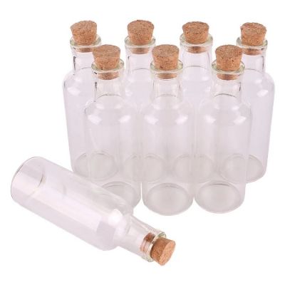 35ml size 30*90*11mm Transparent Glass Wishing Bottles with Cork Stopper Empty Spice Jars Vials Christmas Wedding gift