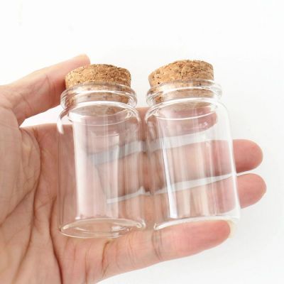 26*37*60mm 40ml Glass Bottle Stopper Corks Mini Glass Jars Spice Storage spicy Containers tiny jars Vials Test Tube