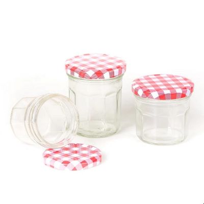 Glass Jars Canning Jars With Red Lids for Jam, Honey, Wedding Favors, Shower Favors, Baby Foods, DIY Magnetic Spice Jars