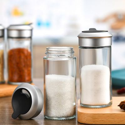 Wholesale Spice Jar Seasoning Bottle Spice Pepper Salt Shaker Rotating Cover Sugar Condiments Storage Container Kitchen Tools