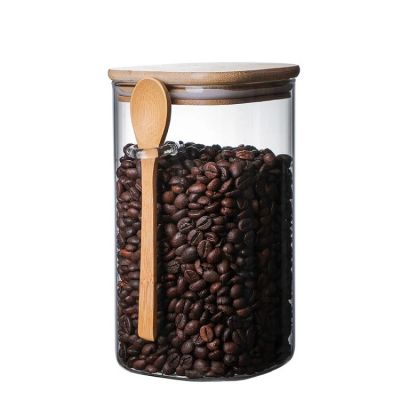 800-1200ml with Spoon Sealed Jar Storage Tank Condiment Coffee Beans Tank Kitchen Supplies Sugar Storage Bottle Tea Box