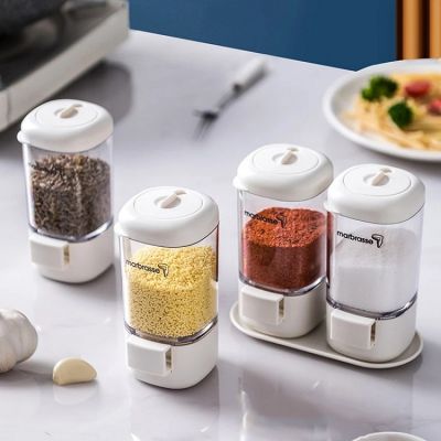 Kitchen Accessories Quantitative Seasoning Dispenser Metering Spice Bottle Salt Pepper Cumin Powder Jar Cooking BBQ Tools