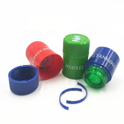 33*47 mm non refillable plastic vodka whiskey brandy gin tequila glass bottle caps with ring