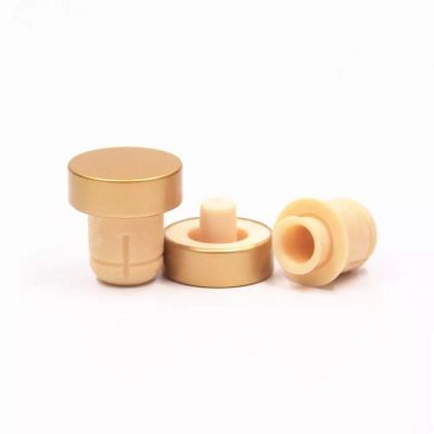 19.5mm T shaped aluminum cover synthetic stopper cork