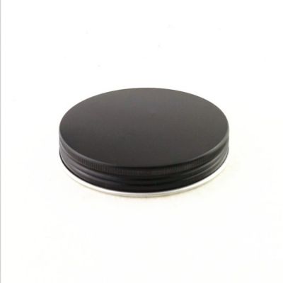 52mm/57mm/70mm/89mm sealing aluminum black screw lid with silver edge and lining