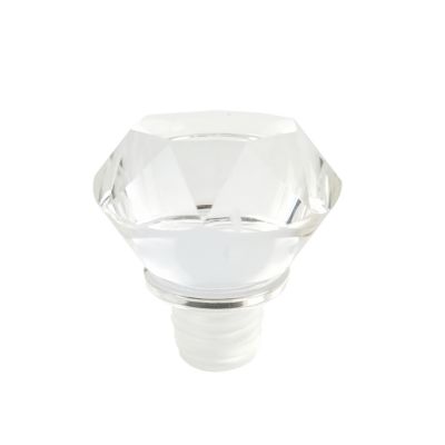 Stock wholesale crystal glass material custom wine stopper cap for wine bottle glass bottle sealing