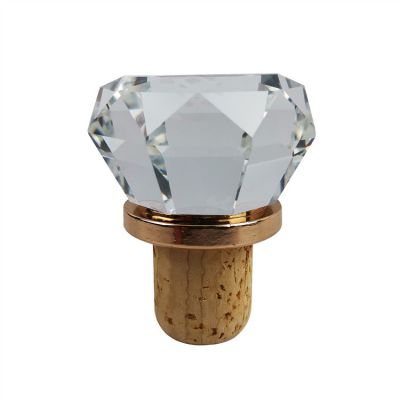 Spot wholesale vodka bottle 700ml sealed crystal diamond bottle cork wine stopper