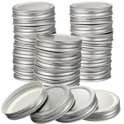 Metal wide mouth mason jar lids and bands for sauce jam honey chill glass jar metal tins with lids