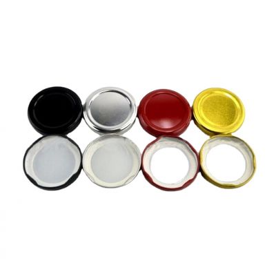 Black and Red twist off lid 58mm quarter turn lid for Jam canning jar