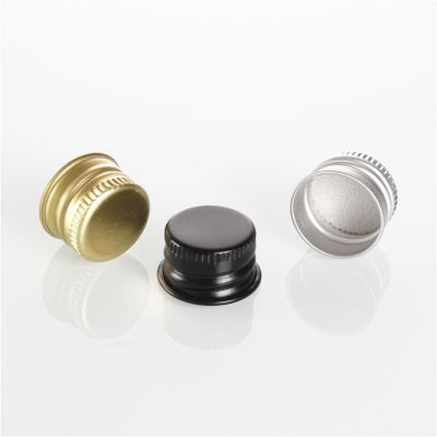 Customized 18mm 20mm 22mm 24mm silver tinplate continuous thread cap CT cap lid for boston liquor glass bottle