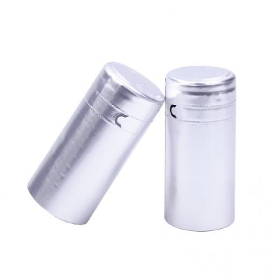 Custom printed design polylaminate capsule heat Shrinkable wine bottle capsule with tear-off strip 30*60mm aluminum capsule