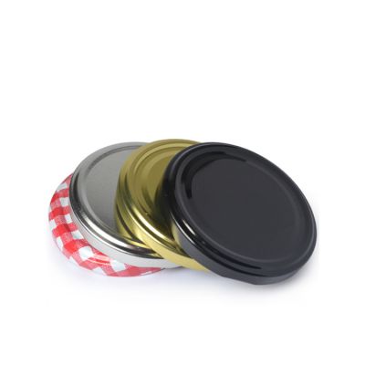 82mm Silver Gold Black Metal Lug Cap BPA Free Twist Off Lids For Glass Bottle Jar