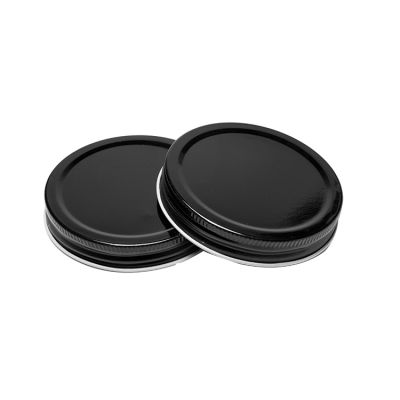 Hot Sale Black 70mm Tinplate Custom Color Regular Mouth Lid For Mason Jar