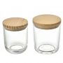 7 oz. 10 oz. Round arc transparent glass candle jar scented wax glass candlestick with lid