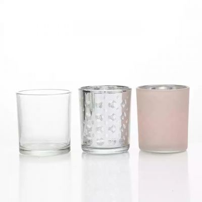 200ml glass colored frosted matte candlestick with lids high quality glass candle jar