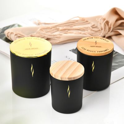 plant customized Quality candle glassware glass candleholder glasscandle jar An empty candle jar TMetal lid he wooden lid