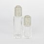 Transparent 15ml 30ml slim glass tube bottle with button dropper for essential oil and serum