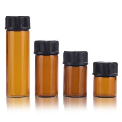 Factory wholesale transparent amber mini travel dropper glass 1ml 2ml 3ml 5ml essential oil travel bottle vial